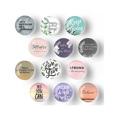 Eco Friendly Wholesale Custom Fridge Magnets Motivational Glass Magnets For Fridge Office Cabinets Whiteboards Photo