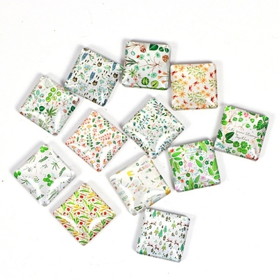 Universal Cheap Custom Simple Cool Square Style Crystal Glass Fridge Magnets