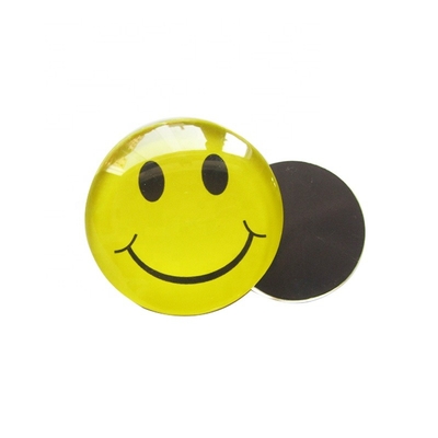Factory Promotion Reward Souvenir Refrigerator Stickers Fridge Magnet Smile Glass Middle