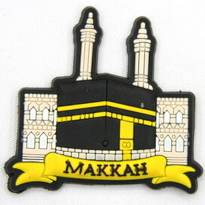 Shape Makkah Oman Souvenir 3D PVC Customized High Quality Soft Rubber Tourist Magnet, Fridge Magnets