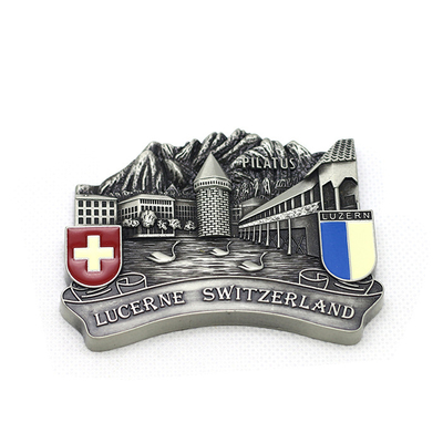 Shape Swan Wholesale Swiss Lake Souvenir 3d Metal Tourist Fridge Magnet