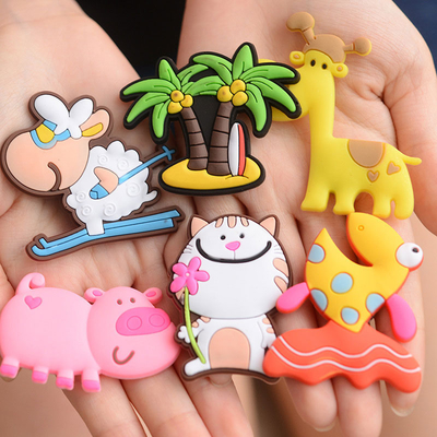 Wholesale Shape China Sell Custom Creative Decorative Cute Cartoon PVC 3D Fridge Magnet Animal Soft Fridge Magnet