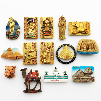 Eco Friendly Wholesale Egypt Crafts Tourism Souvenirs Lovely Resin Fridge Magnet