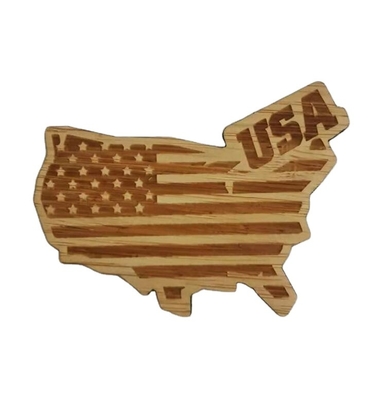 China Customized Creative Laser Engraved USA Landmark Souvenir Fridge Wooden Building Magnet